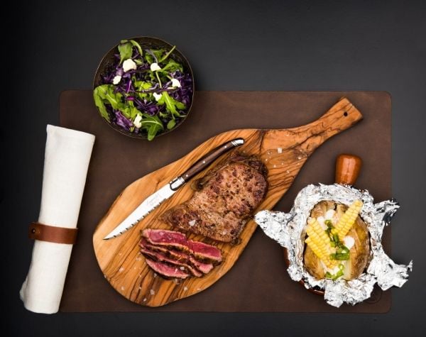Laguiole Tradition Steakkniver i mørkt tre - 6 stk