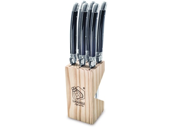 Laguiole Steakkniver svart - 6 stk