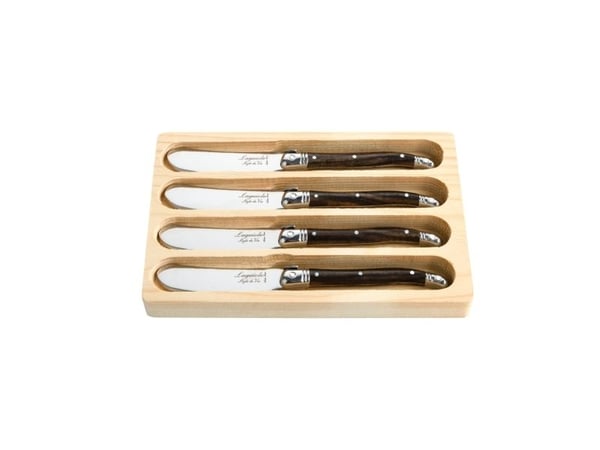 LAGUIOLE Butter knives Laguiole Dark Wood SET 4 SdV