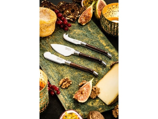 LAGUIOLE Cheese knives Laguiole Dark Wood SET 3 SdV