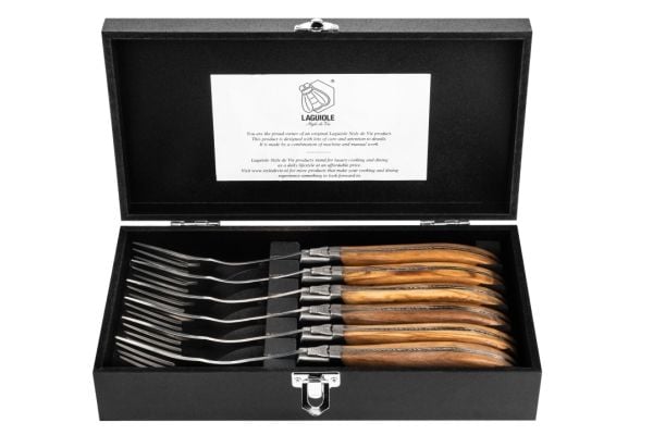 Haarukat Laguiole Olive Wood SET 6 SdV