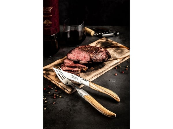Haarukat Laguiole Olive Wood SET 6 SdV