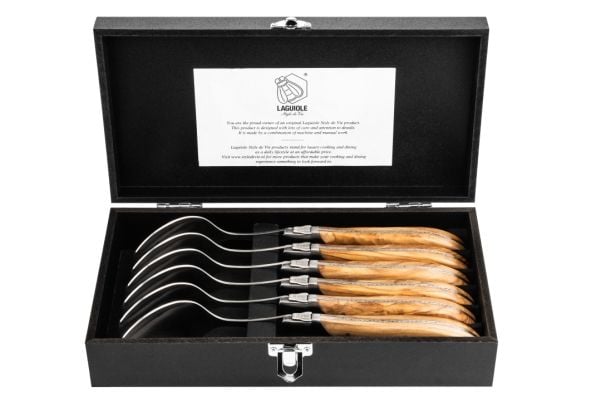 Laguiole Lusikat Oliivipuu SET 6 SdV