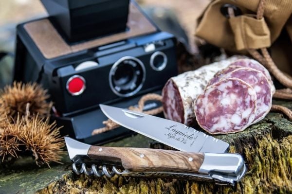 Pocket knife with corkscrew Laguiole Olive SdV