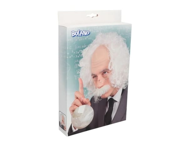 Boland Professor, Krøllete, Hvit, Menn, Polyester, Tilfeldig, 300 g