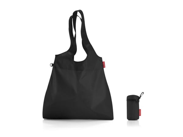 Reisenthel mini maxi shopper L, Mulepose, Sort, Polyesteri, Monokromatisk, 22 L, 440 mm
