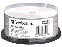 Verbatim DataLifePlus, 50 GB, BD-R, Akseli, 25 kpl