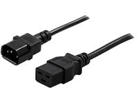 PowerWalker - Strømkabel - IEC 60320 C19 til IEC 60320 C14 - 1,8 m