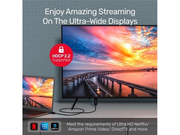 Unitek - Adapterkabel - Mini DisplayPort hann til HDMI hann - 2 m - skjermet - svart - 4 K 30 Hz (3840 x 2160) støtte