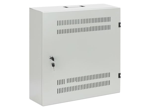 Intellinet 713641, Veggmonterbar hylle, 2U/4U, 60 kg, Nøkkellås, 8,5 kg, Grå