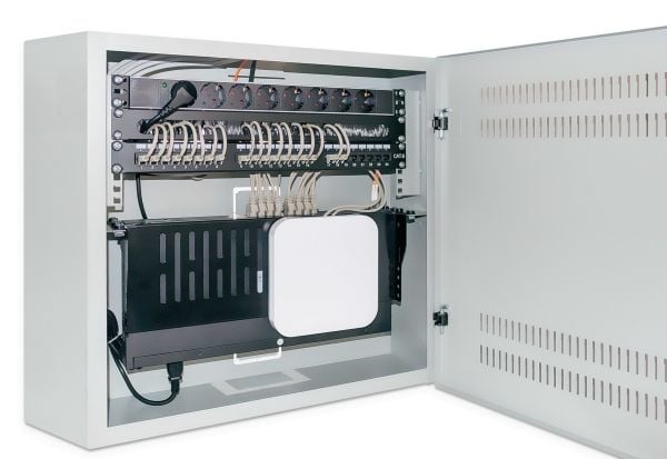 Intellinet 713641, Veggmonterbar hylle, 2U/4U, 60 kg, Nøkkellås, 8,5 kg, Grå