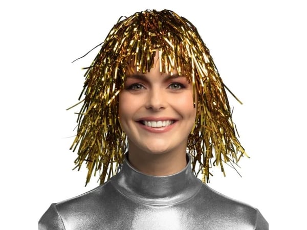 Boland 85902, Fancy dress wig, Adult, Female, Polyester, Polyethylene terephthalate (PET), Gold, 45 g