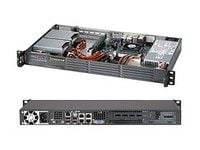 Supermicro SC504 203B - Rackmonterbar 1U - mini-ITX - ikke-driftsutskiftbar 200 watt - svart