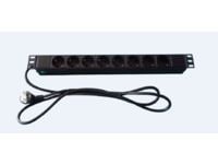 Microconnect CABINETACC23, Perus, 1U, Vaaka/Pysty, Musta, 8 AC-pistorasia(a), 3 m