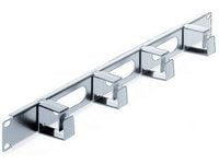 Intellinet 19" Cable Management Panel, 1U, 4 short plastic rings, Grey - Rackkabelstyringspanel - grå, RAL 7035 - 1U - 19"