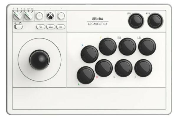 8BitDo Arcade Stick joystick til Xbox & PC White