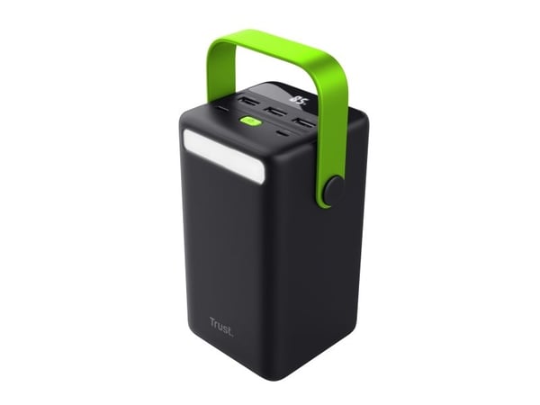 Trust Redoh XXL, 50000 mAh, Programmable Power Supply (PPS), Quick Charge 3+, Quick Charge 3.0, 3,7 V, musta, Vihreä