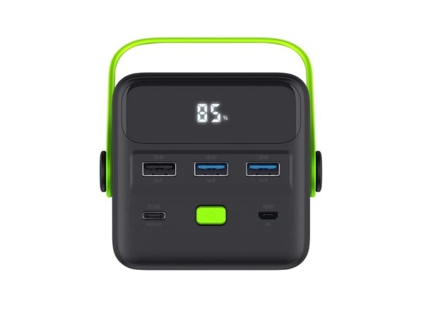 Trust Redoh XXL, 50000 mAh, Programmable Power Supply (PPS), Quick Charge 3+, Quick Charge 3.0, 3,7 V, musta, Vihreä
