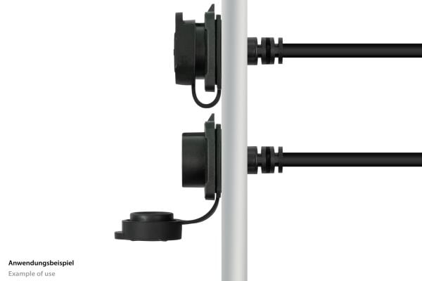 Industriell kontakt S1 - USB 3.2 Gen. 2-kabel, plugg Câ„¢ til panelkontakt Câ„¢, M16, IP65/67, 1m (IC01-16U3102-010)