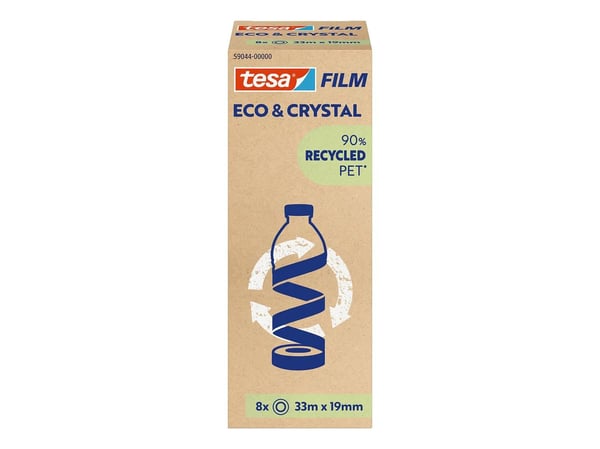 TESA 59044-00000-00, Transparent, Monokromatiskt, Polyetentereftalat (PET), 33 m, 19 mm, Låda