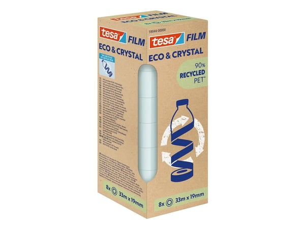TESA 59044-00000-00, Gjennomsiktig, Monokromatisk, Polyetylentereftalat (PET), 33 m, 19 mm, Boks