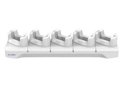 Zebra - Håndholdt ladeholder - 5-spors - hvit - for Zebra HC20, HC50