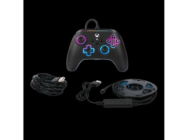 PowerA XBGP0076-01, peliohjain, Xbox Series S, Xbox Series X, johdollinen, USB, USB Type-C, musta