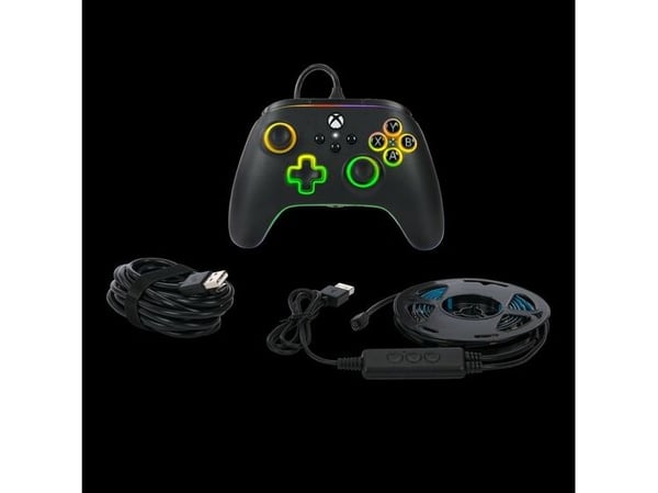 PowerA XBGP0076-01, peliohjain, Xbox Series S, Xbox Series X, johdollinen, USB, USB Type-C, musta
