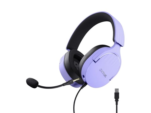 Trust GXT 490P FAYZO - Hodesett - 7,1-kanals - full størrelse - kablet - USB-A - purpur