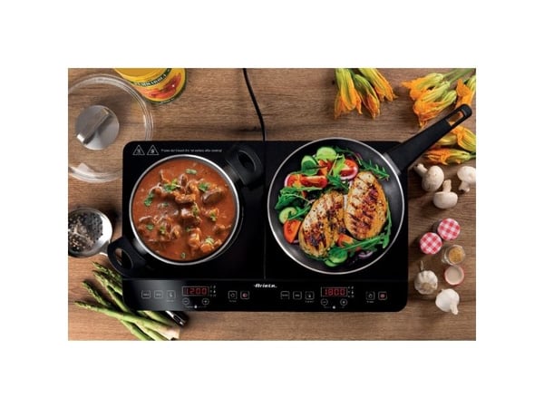 Ariete 1998/00, Sort, Benkeplate, 58 cm, Sonebasert induksjon, Glass-keramikk, 2 zone(s)