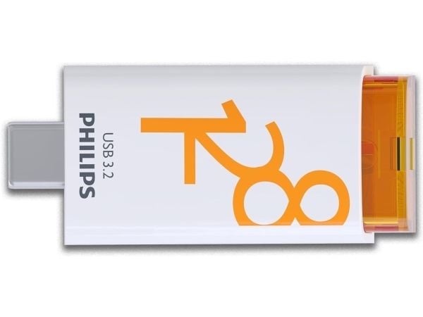 Philips USB 3.2 128GB Click Series Gen 1 USB-C, 128 GB, USB Type-C, 3.2 Gen 1 (3.1 Gen 1), Andre, Hvit
