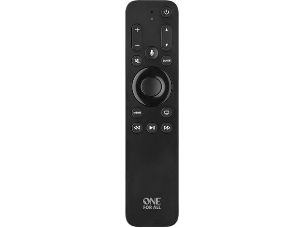 One For All Erstatningsfjernkontroll Apple Siri Remote 3in1 (juodas, for Apple TV, med bakgrunnsbelysning)