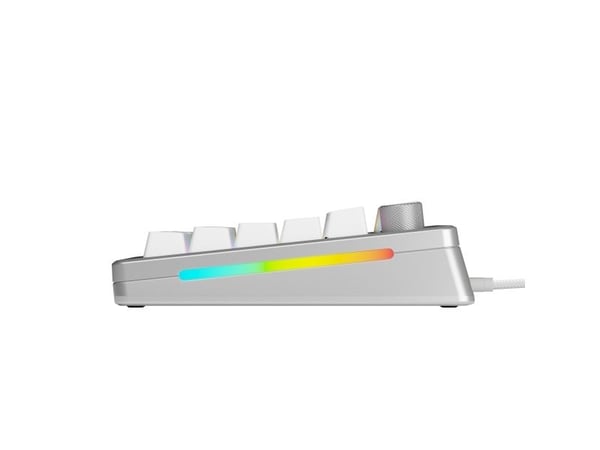 Glorious Gaming GMMK 3 PRO HE 75% Prebuilt, Koblet med ledninger (ikke trådløs), USB, Mekanisk nøkkelbryter, QWERTY, RGB LED, Sølv