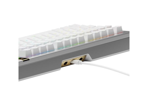 Glorious Gaming GMMK 3 PRO HE 75% Prebuilt, Koblet med ledninger (ikke trådløs), USB, Mekanisk nøkkelbryter, QWERTY, RGB LED, Sølv