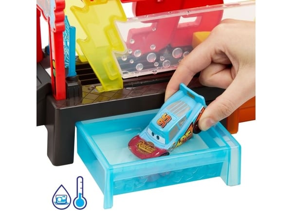 Disney Pixar Cars Disney and Pixar Cars Color Changers Race Ready Car Wash-lekesett og fargeendrende Lynet McQueen, 4 år, Plast, Flerfarget