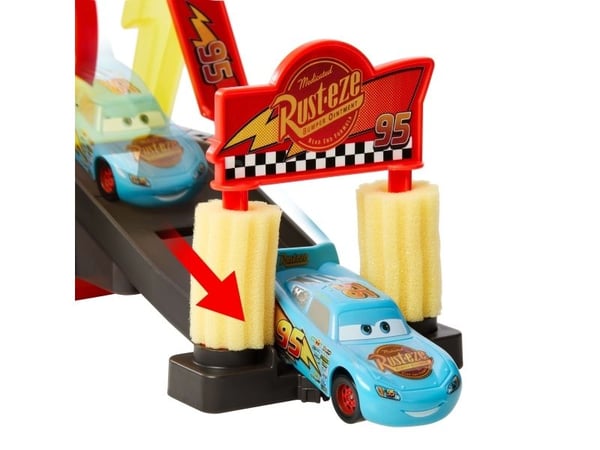 Disney Pixar Cars Disney and Pixar Cars Color Changers Race Ready Car Wash-lekesett og fargeendrende Lynet McQueen, 4 år, Plast, Flerfarget