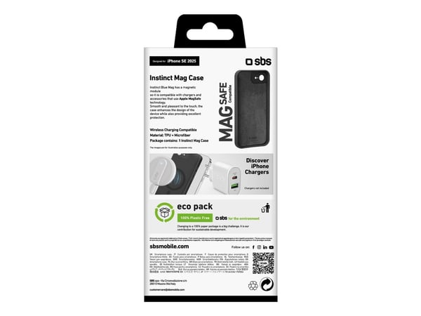 SBS TEINSTMAGIPSE25K, Etui, Apple, iPhone 16E, 15,5 cm (6.1"), Svart