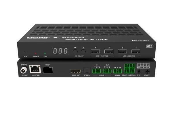 VivoLink JPEG2000 - Video/audio/infrared/serial/KVM extender - mottagare - HDMI - över CAT 5e/6/6a/7 - USB - 10/100/1000Base-T - upp till 100 m