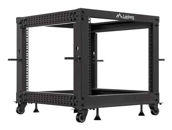Lanberg - Rack åpen ramme - 600 x 600 - 1100, adjustable - svart, RAL 9004 - 9U - 19"