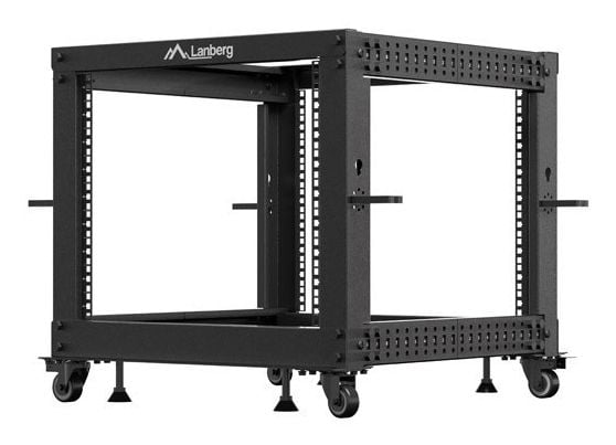 Lanberg - Rack åpen ramme - 600 x 600 - 1100, adjustable - svart, RAL 9004 - 9U - 19"