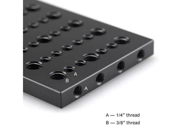 SmallRig 1092, Monteringsplate, Sort, Aluminium, 1/4-20, 3/8-16", 155 mm, 80 mm
