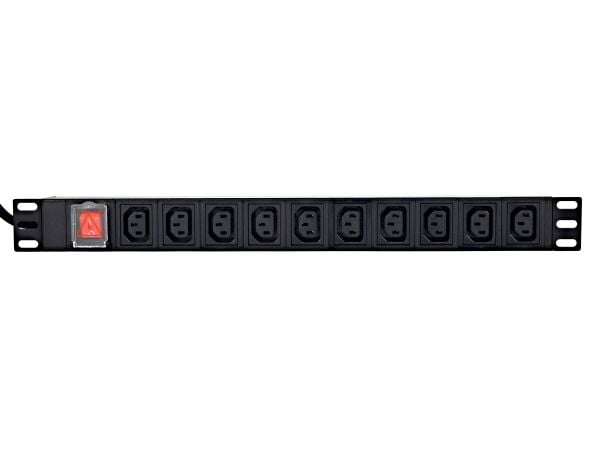 EnerGenie EG-PDU-10C132C19 - Tehonjakoyksikkö (räkkiversio) - 16A - AC 250 V - 3500 Watt - tulo: IEC 60320 C19 - lähtöliittimet: 10 (teho IEC 60320...