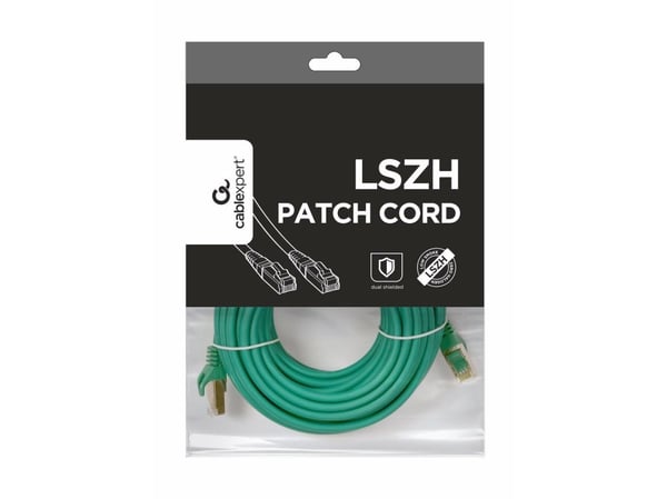 Cablexpert - Koblingskabel - RJ-45 (hann) til RJ-45 (hann) - 6.2 mm - S/FTP - CAT 6a - halogenfri, formstøpt, uten hindringer - grønn