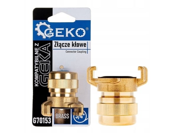 GEKA-yhteensopiva messinkinen kynsiliitin 3/4" (10/80) letkulle