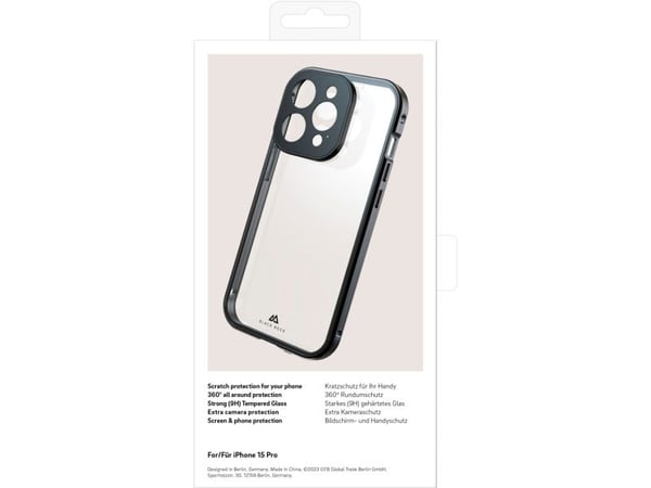 Black Rock 00221269, Apple, iPhone 15 Pro, Ripebestandig, Svart, 1 stykker