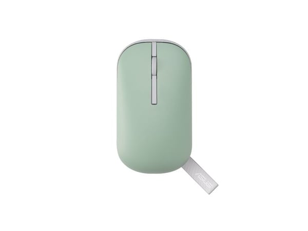 ASUS Marshmallow MD100 - Mus - optisk - 5 knapper - trådløs - Bluetooth 5.0, 2.4 GHz - havremelk