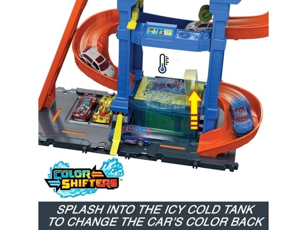 Mattel Hot Wheels City Tunnel Twist car wash, play building