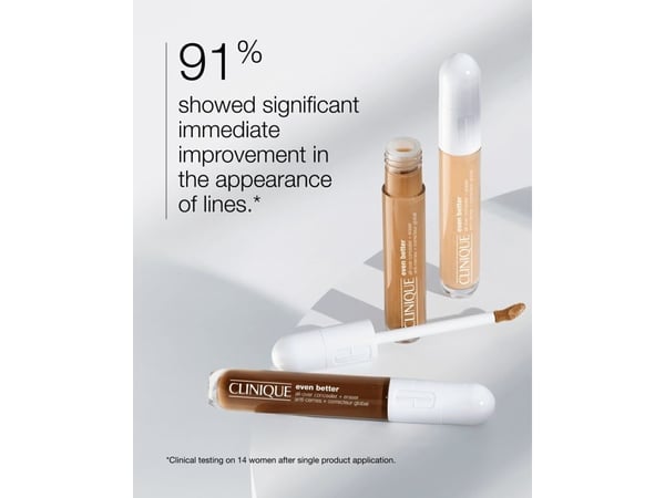 Clinique Even Better All-Over Concealer + Eraser, 6 ml, Kaikille ihotyypeille, Tummien silmäympärysten häivytys, Tummien kohtien häivytys, Tasoitta...