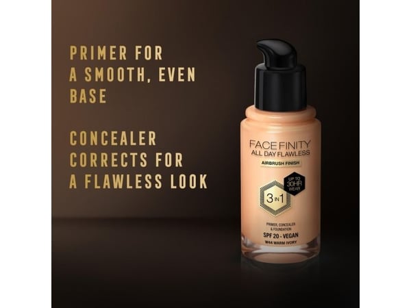 Max Factor Facefinity All Day Flawless Flexi-Hold 3-i-1 primer concealer foundation SPF20 50 30 ml