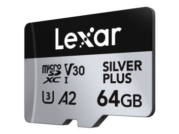 Lexar Professional SILVER PLUS, 64 GB, MicroSDXC, Klasse 3, UHS-I, 205 MB/s, 100 MB/s